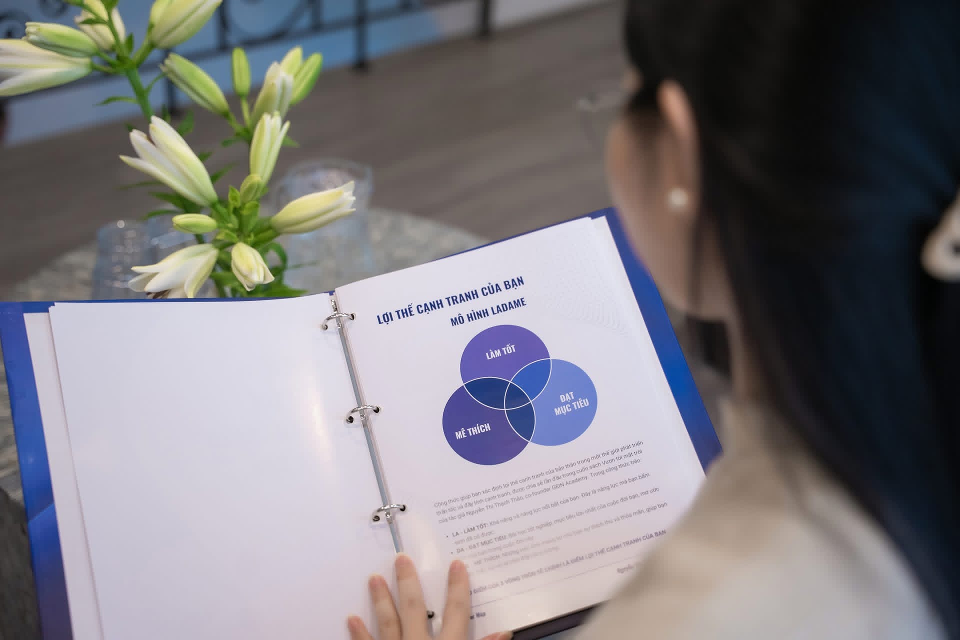 Khách hàng đọc báo cáo Career Map